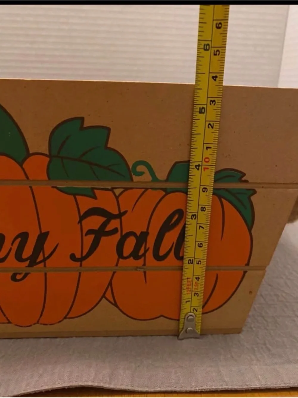 Autumn Pumpkin Wooden Storage Boxes - Orange